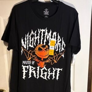Disney Black Short-Sleeve 'Master of Fright' Graphic Tee NWT Large